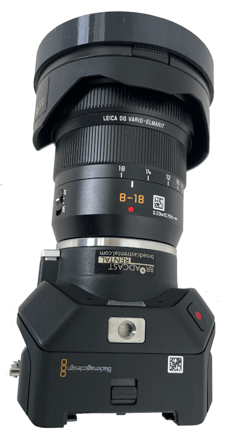 BM Micro Studio Camera 4K G2 + Panasonic Lumix 8-18mm F2.8-4.0 lens