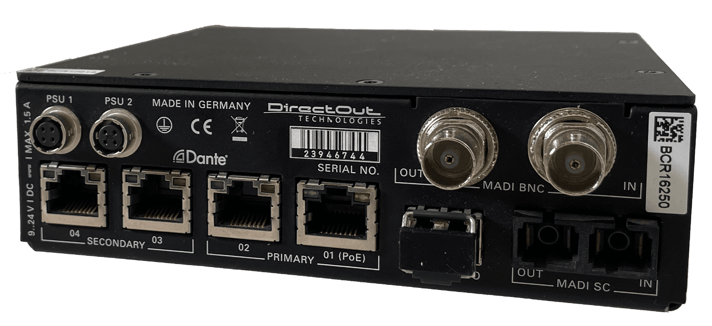 DirectOut ExBox.MD MADI to Dante converter